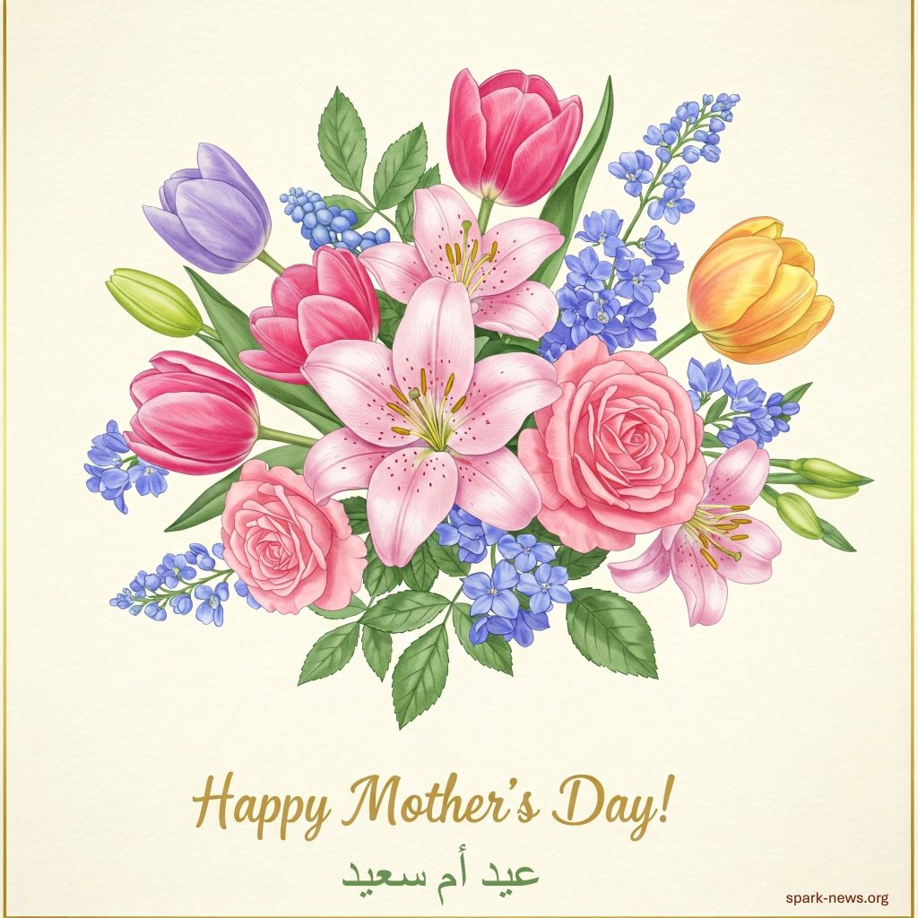 Happy Mother's Day Card - بطاقة تهنئة بعيد الأم